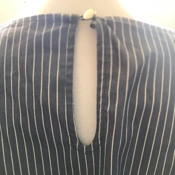 tunic brand COMO BLU size M gray with white stripes - Picture 10 of 10